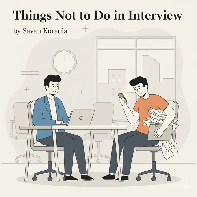 Things Not to Do in Interview